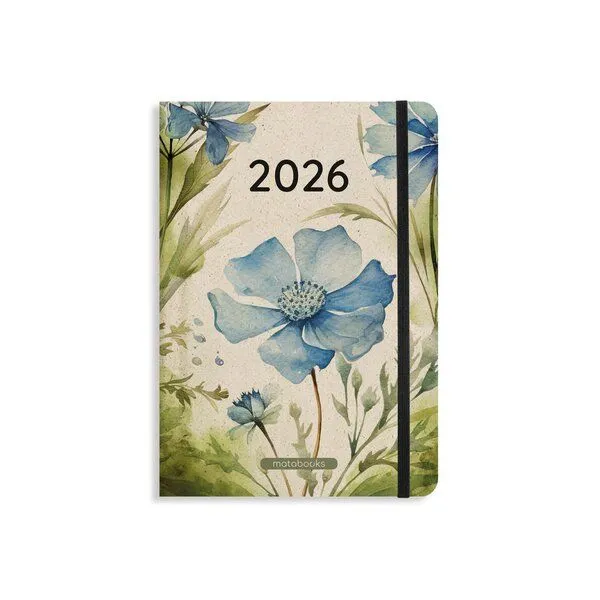 matabooks® matabooks® Nachhaltiger A5 Kalender, Jahresplaner – Samaya 2026 Farbe: Spring Green (DE/EN) – Produktbild 1 von 2