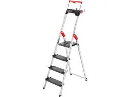 Hailo Hailo L100 TopLine, Alu-Sicherheits-Stehleiter, 4 Stufen – Produktbild 1 von 1