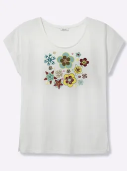 sheego Print-Shirt ecru-ozean-bedruckt – Produktbild 1 von 1