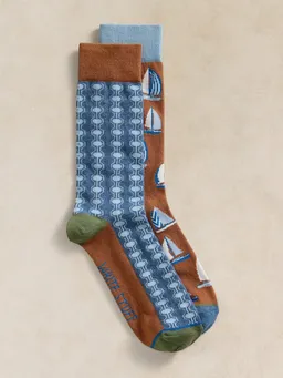 White Stuff 2-er Pack Socken Segelmotiv - 41-43 – Produktbild 1 von 1