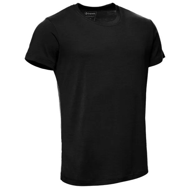 Kaipara - Merino Sportswear Kaipara - Merino Sportswear Merino kurzarm Unterhemd Herren Regularfit 150, Schwarz, – Produktbild 2 von 3