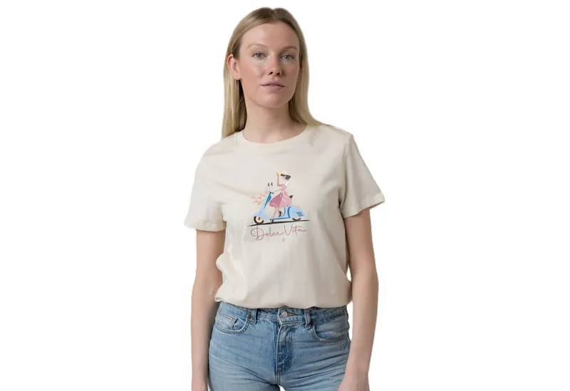 Bavarian Caps Bavarian Caps T-Shirt Bavarian Caps T-Shirt "Dolce Vita: Roller" - natur (T-Shirt, T-Shirt) BC Logo, Beige, – Produktbild 4 von 4