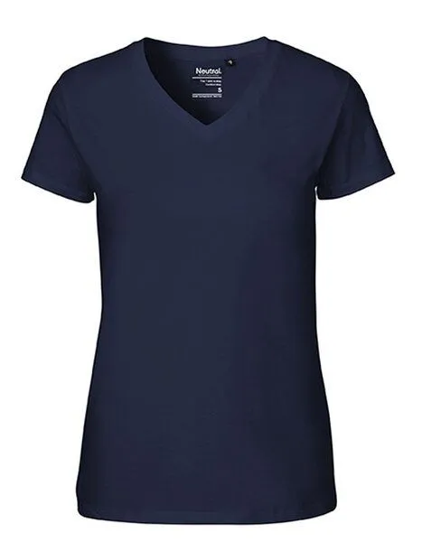Neutral Neutral® Damen T-Shirt Bio Baumwolle V-Neck, Navy, – Produktbild 1 von 4