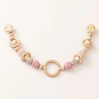 NoniKids Berlin NoniKids Berlin Kinderwagenkette Holz *Ring* 4 Farben | Bio Baumwolle, Rosa, – Produktbild 1 von 1