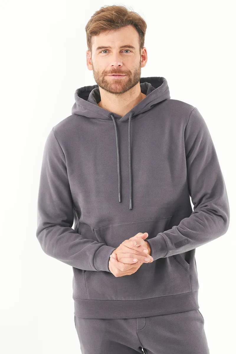 ORGANICATION ORGANICATION Herren vegan Kapuzenpullover Shadow, Grau, – Produktbild 2 von 2