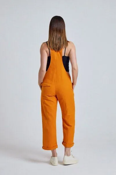 Flax and Loom Flax and Loom Leinen Latzhose Mary Lou, Sun orange, – Produktbild 6 von 6