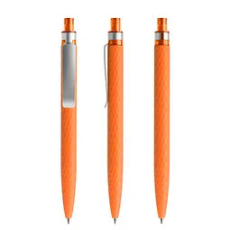prodir prodir® Druckkugelschreiber QS01 Soft Touch PRS Push, blaue Mine, orange – Produktbild 1 von 1