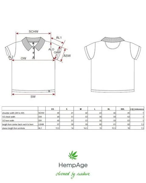 HempAge HempAge Klassisches Damen-Poloshirt Hanf/Biobaumwolle, Moss (grün), – Produktbild 3 von 4