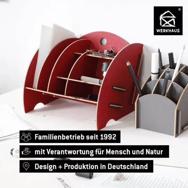 WERKHAUS WERKHAUS Mini Organizer, Dunkelrot, – Produktbild 3 von 7