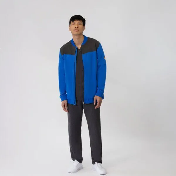 TAO Sportswear TAO Sportswear Herren Freizeitjacke aus Bio-Baumwolle EMIL, Blau, – Produktbild 3 von 4