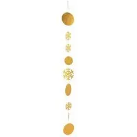 El Puente El Puente Girlande "Schneeflocken" | Fair Trade & Handmade aus Indien, Gold, – Produktbild 1 von 1