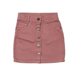 Walkiddy Kinder Jeansrock GOTS zertifiziert, rosé (Denim-Look), Knopfleiste, Bio-Baumwolle, bequem – Walkiddy – Produktbild 1 von 1