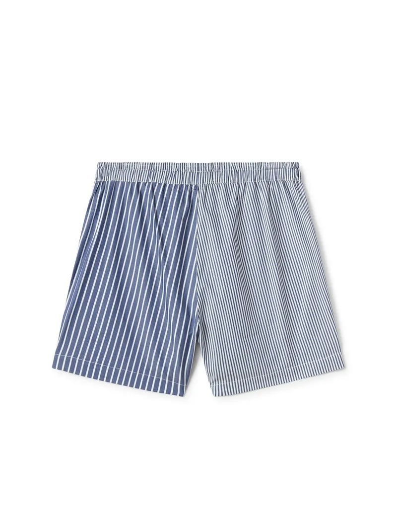 TWOTHIRDS TWOTHIRDS Damen vegan Shorts Guayaneco Blau Gestreift, Dunkelblau, – Produktbild 1 von 2