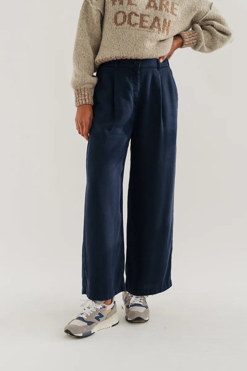 TWOTHIRDS TWOTHIRDS Damen vegan Hose Nanpu Blue Night, Extra dunkelblau, – Produktbild 1 von 2