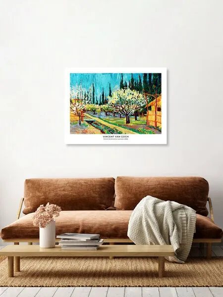 Photocircle Photocircle Poster / Leinwandbild - Vincent Van Gogh: Obstgarten umgeben von Zypressen - Ausst.poster – Produktbild 3 von 4