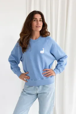 TWOTHIRDS TWOTHIRDS Damen vegan Sweatshirt Leskov Denimblau – Produktbild 1 von 1