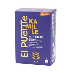 El Puente El Puente Demeter Bio-Kräutertee-Beutel Kamille | Fair Trade | Bio-zertifiziert | Vegan | Glutenfrei – Produktbild 1 von 1