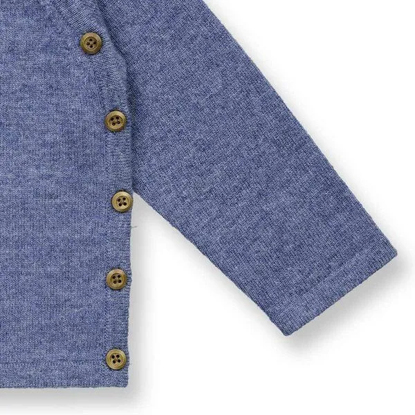 Sense Organics Sense Organics Wickeljacke aus Merinowolle, Modell P. PICASSO, Denimblau melange, – Produktbild 3 von 3