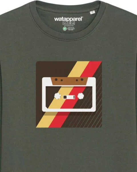 watapparel watapparel Sweatshirt Unisex Kassette, Khaki, – Produktbild 3 von 3