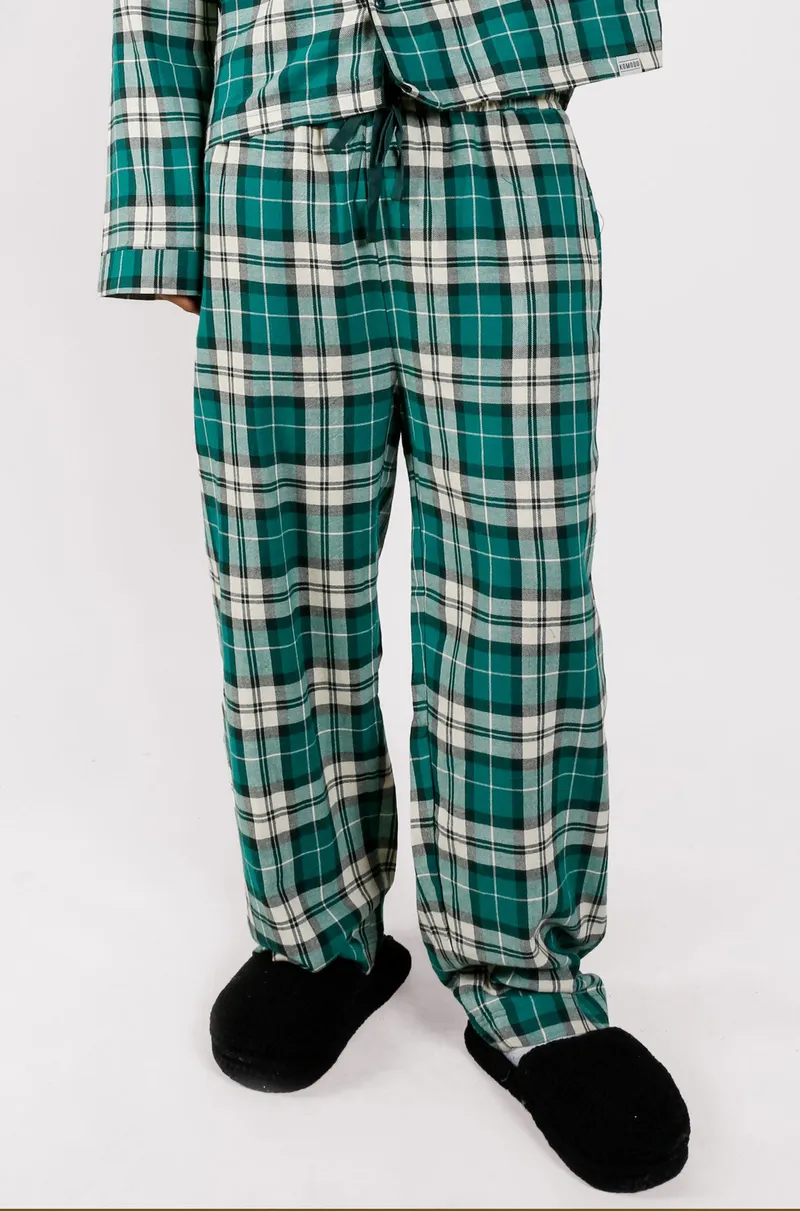 KOMODO KOMODO Herren vegan Pyjamahose Jim Jam Grün, Grün, – Produktbild 2 von 2