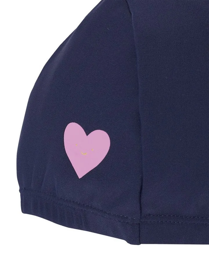 Vertbaudet Vertbaudet Badeanzug Badeanzug LOVE mit Badekappe Mädchen, Blau, – Produktbild 4 von 4