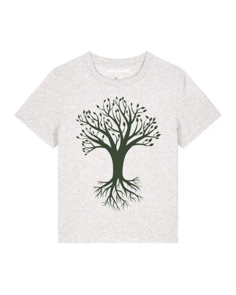 watapparel watapparel T-Shirt Frauen Baum, Cool heather grey, – Produktbild 1 von 4