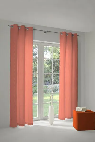 Nature by Adam Nature by Adam Vorhang aus 100% Bio-Baumwolle - Made in Germany - Uni Collection light, Orange, – Produktbild 6 von 7