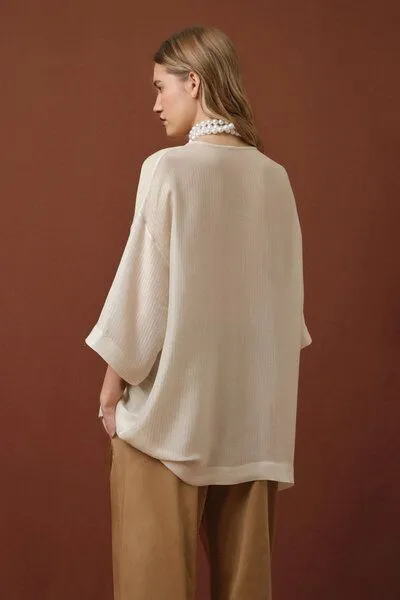 IVA RYCH IVA RYCH Oversize T-Shirt Chic I Deadstock, Beige, – Produktbild 3 von 3
