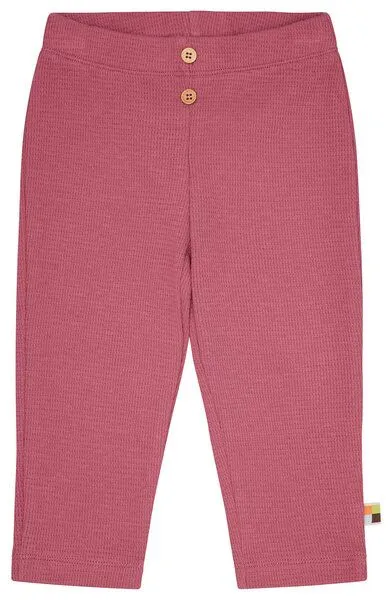 loud + proud loud + proud Babys & Kinder Hose in Waffel-Optik, GOTS-zertifiziert, Rouge(pink), – Produktbild 2 von 3
