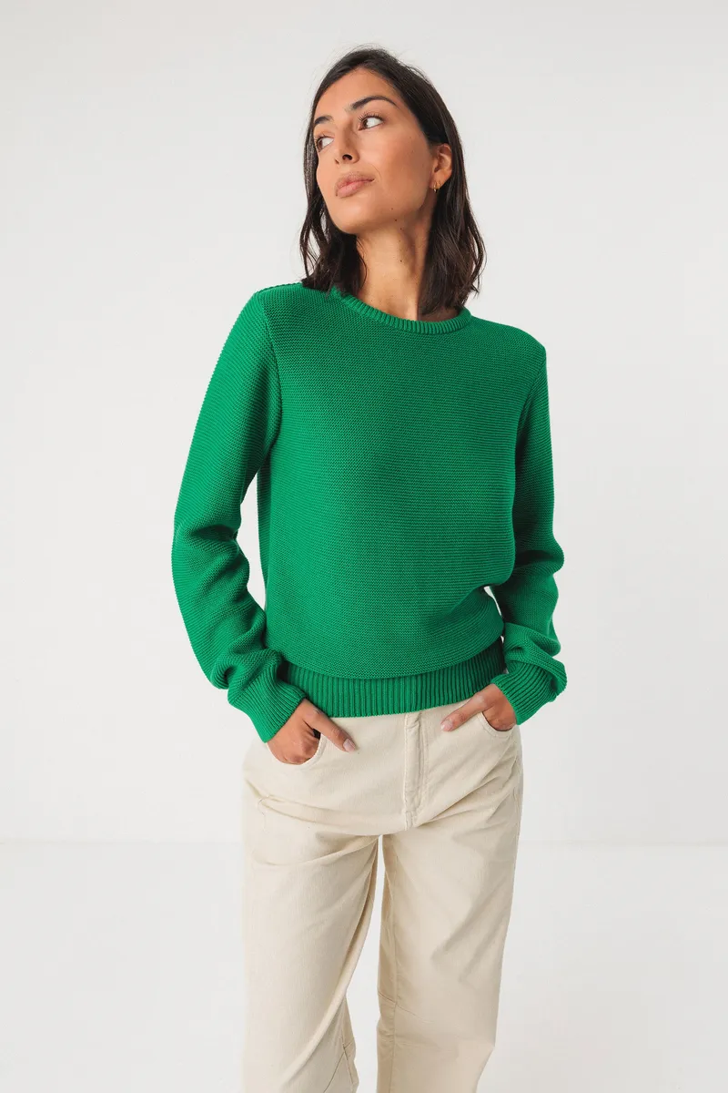 SKFK SKFK Damen vegan Pullover Iradi Grün, Grün, – Produktbild 1 von 3