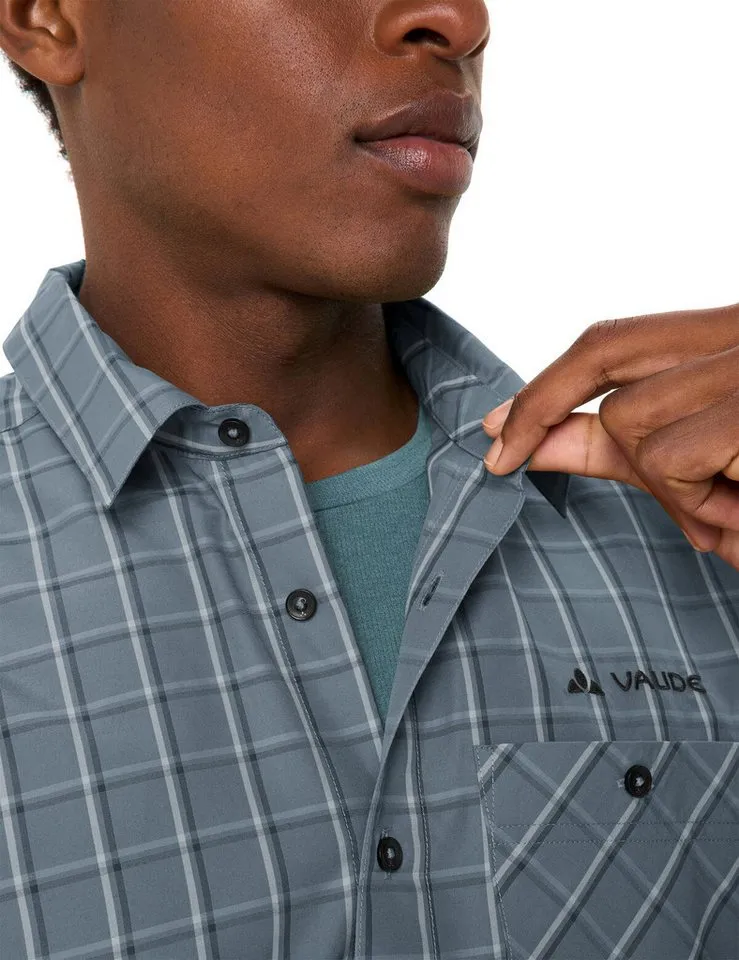 Vaude Vaude Kurzarmhemd MEN'S ALBSTEIG SHIRT III Kurzarm, aus Lyocell und Polyester, mit Knopfleiste, Heron, – Produktbild 4 von 4