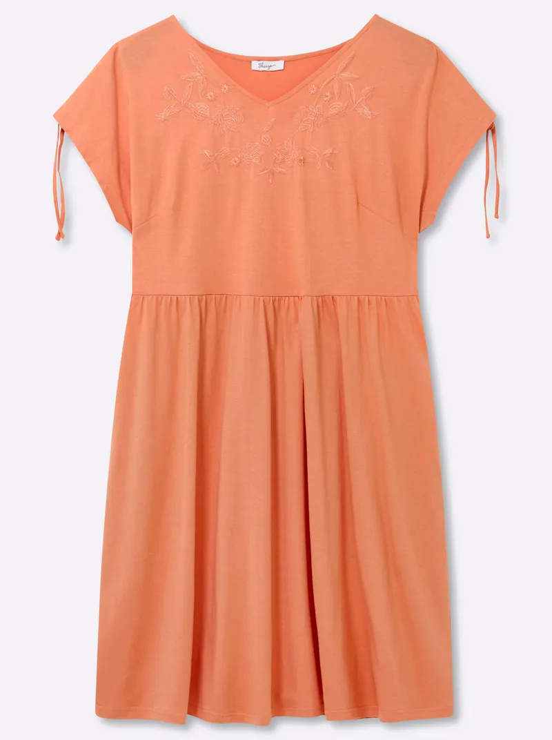 sheego Jerseykleid, Papaya, – Produktbild 1 von 2