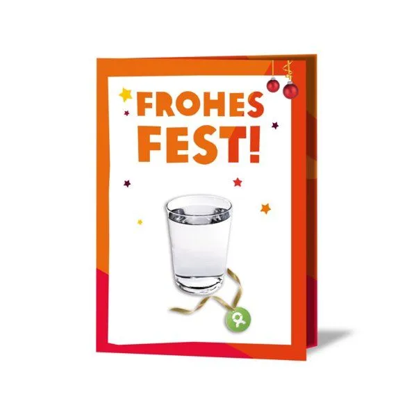 OxfamUnverpackt OxfamUnverpackt Spenden-Geschenk "Trinkwasser für 50 Menschen" (Weihnachtskarte mit Magnet) – Produktbild 2 von 2