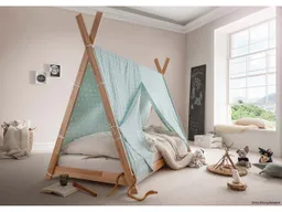 Infantil Infantil Kinderbett "Pinocchio"mit Bezug mint, Buche geölt, Tipibett – Produktbild 1 von 1
