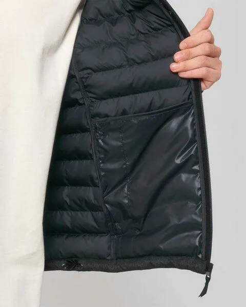 YTWOO YTWOO Herren Steppjacke im Woll-Look | komplett aus recycelten Materialen gefertigt, Dunkelgrau, – Produktbild 3 von 4