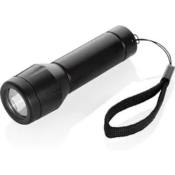 XD Collection Flara USB-aufladbare Taschenlampe aus RCS recyceltem ABS, schwarz – Produktbild 1 von 1