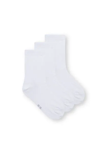 THOKKTHOKK ThokkThokk 3er-Pack Mid Socks Socken (GOTS, Fairtrade, Vegan), Weiss, – Produktbild 1 von 3