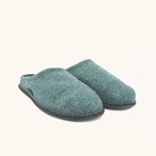 Kitz-Pichler Kitz-Pichler Filz-Hausschuh Grainau aus 100% Schurwolle - Damen & Herren Pantoffel, Dunkel-grün, – Produktbild 1 von 4