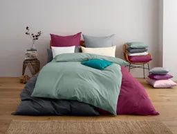 OTTO home Kissenbezüge Luisa, Renforcé, 2er-Set, 100% Baumwolle, atmungsaktiv, (2 Stück), 100% Baumwolle, mit Reißverschluss, atmungsaktiv, uni – Produktbild 1 von 1