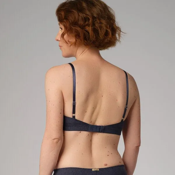 comazo|earth Spitzen BH Modell: Soft-Bra GOTS, Marine-melange, – Produktbild 3 von 5