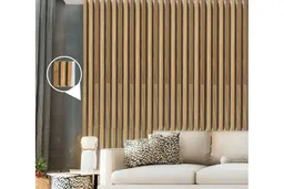 woodstore24 Premium Akustikpaneele, Eiche massiv geölt, schallabsorbierend, Filz grau - 40 x 240 cm – Produktbild 1 von 1