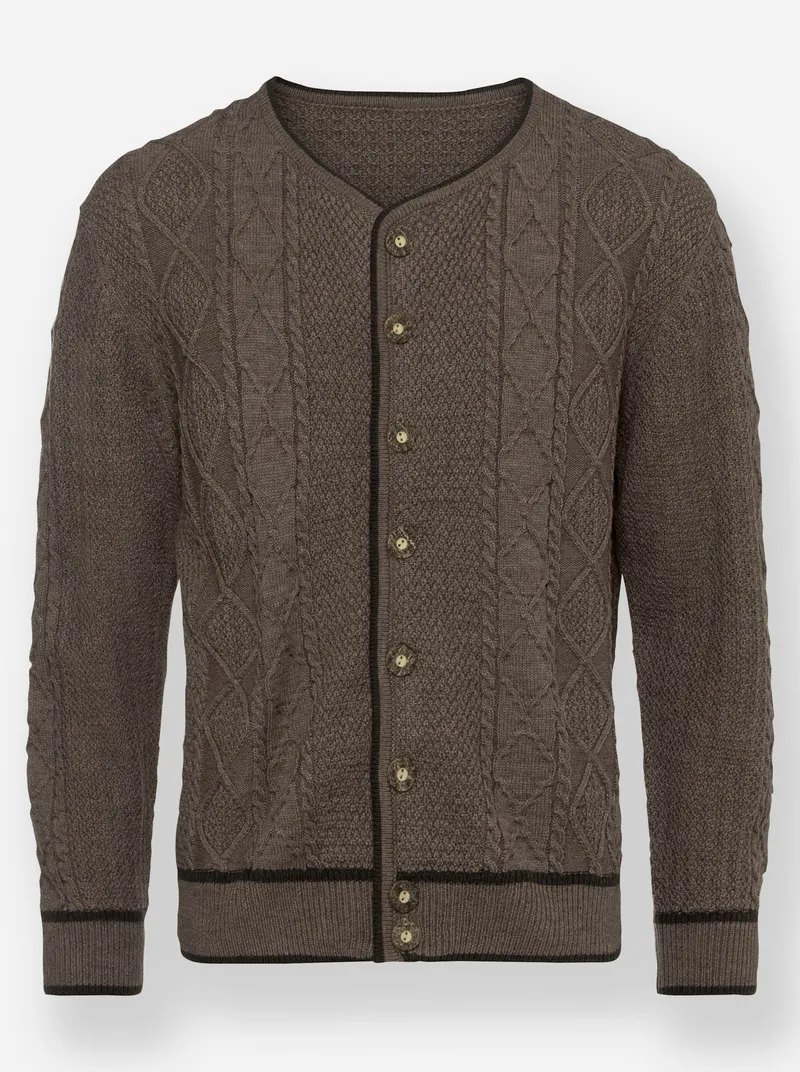 marco donati Strickjacke dunkeltaupe-meliert, Dunkeltaupe-meliert, – Produktbild 1 von 2