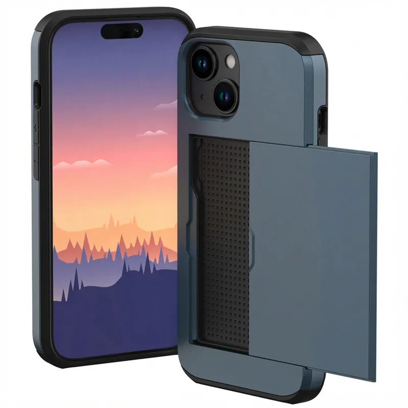 imoshion imoshion Backcover mit Kartenfach für das Apple iPhone 15, Dunkelblau, – Produktbild 1 von 1