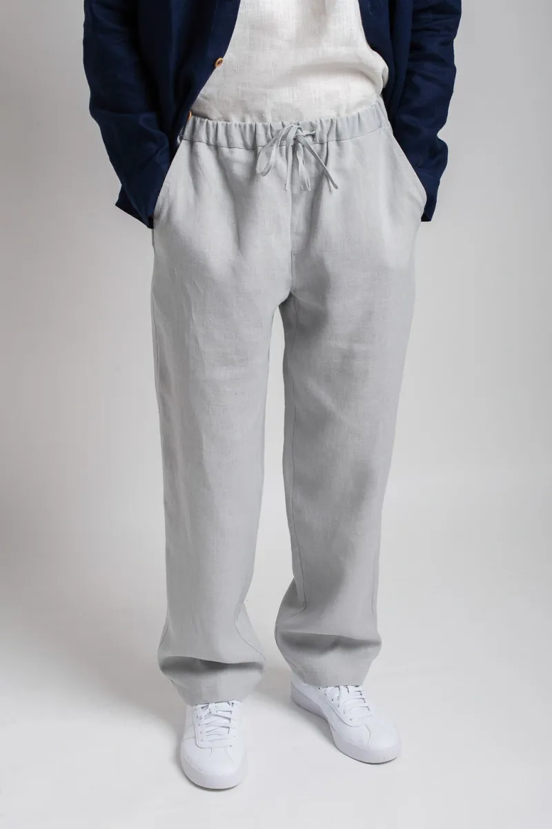 Amber Linen Amber Linen Herren vegan Hose Florida Grau, Hellgrau, – Produktbild 1 von 2