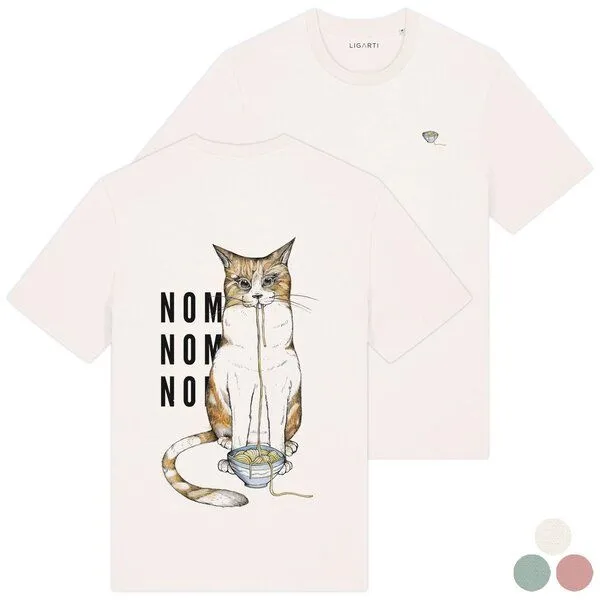 LIGARTI LIGARTI T-Shirt – Ramenkatze, Cremeweiß, – Produktbild 1 von 5