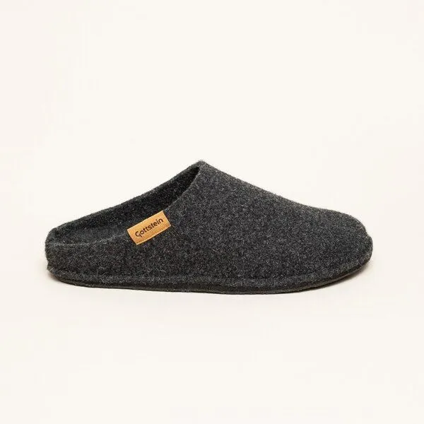 Gottstein Gottstein Classic CO Pantoffel für Damen & Herren - Hausschuh aus 100% Schurwolle mit Komfort-Einlagesohle, Anthrazit, – Produktbild 4 von 4