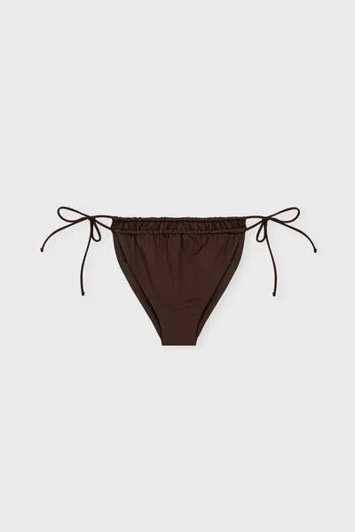 The Slow Label The Slow Label Bikini Hose zum Schnüren aus ECONYL®, Braun, – Produktbild 1 von 4