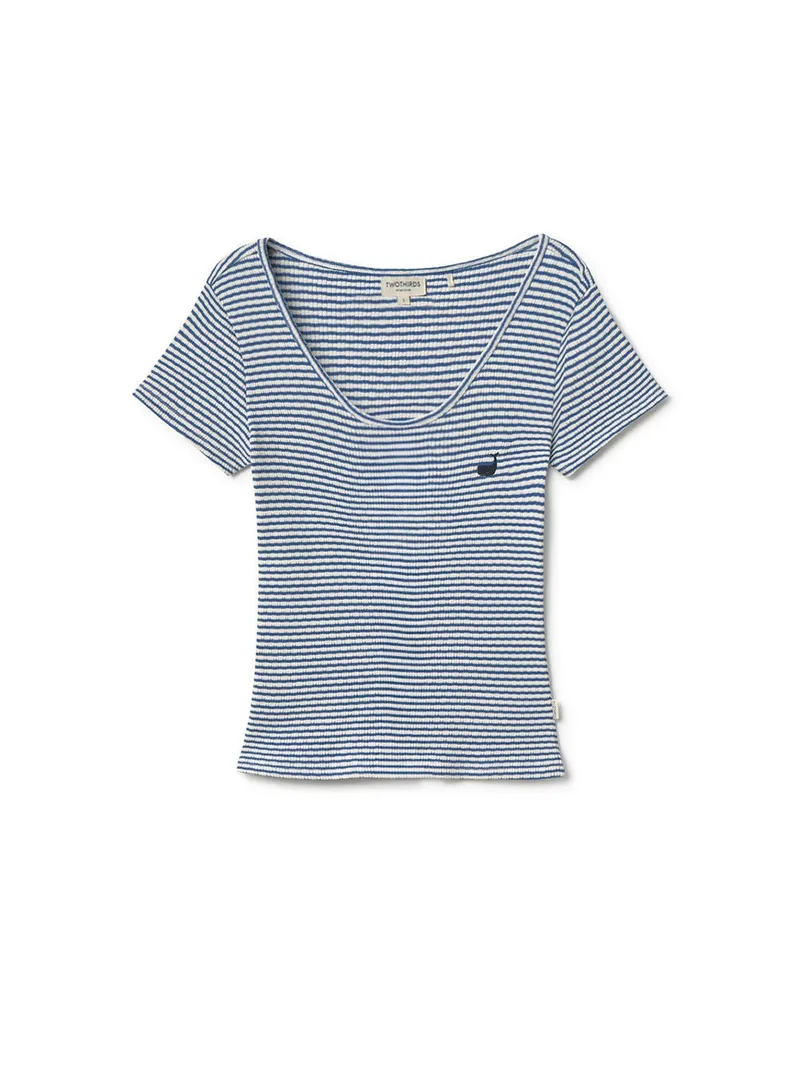TWOTHIRDS TWOTHIRDS Damen vegan Top Anda Fayence Blau, Blau, – Produktbild 2 von 2