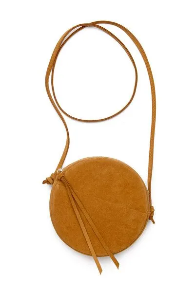 ELEKTROPULLI Kleine Runde Schultertasche MONA aus Leder von ElektroPulli, Cognac, – Produktbild 2 von 2