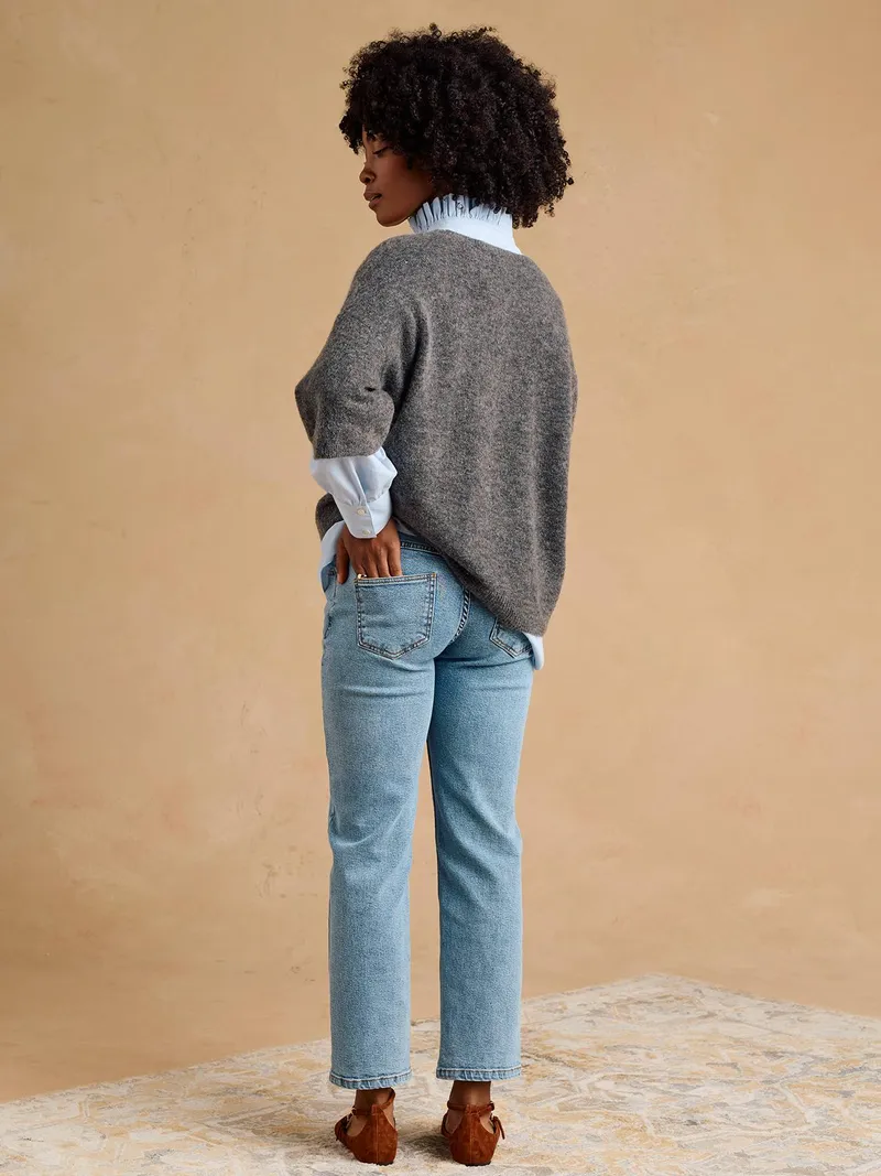 Envie De Fraise Umstansjeans Mom-Fit ENVIE DE FRAISE, Blue stone, – Produktbild 3 von 4